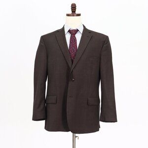 Jos. A. Bank 44R Brown Solid 2-Button Sport Coat Blazer Jacket V721